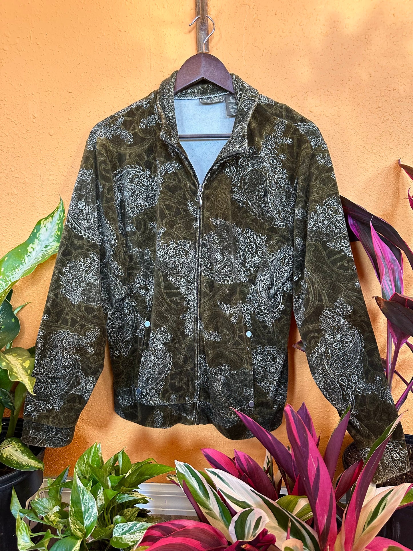 Paisley Velvet Jacket Size L