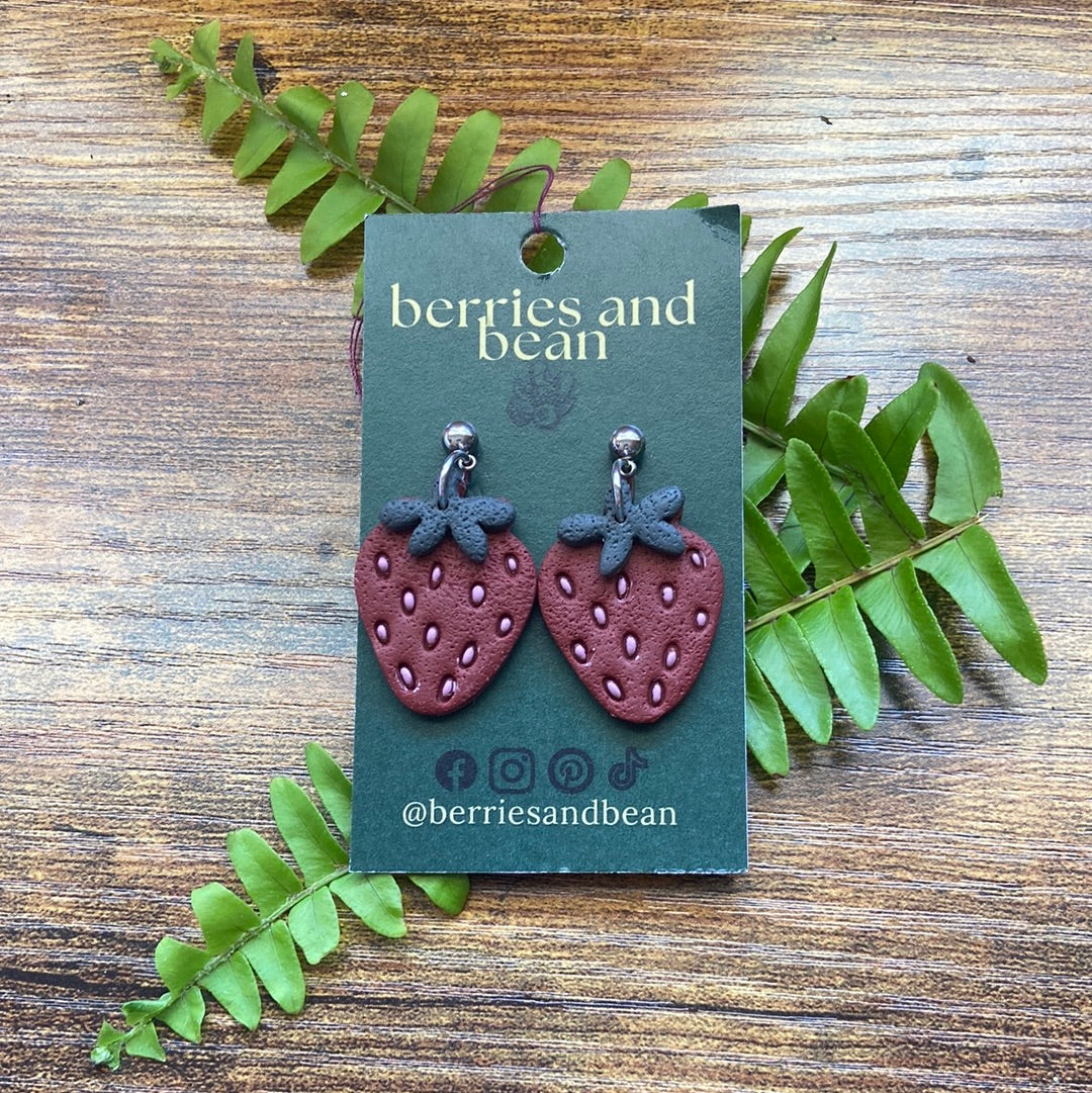 Dark Strawberry Earrings