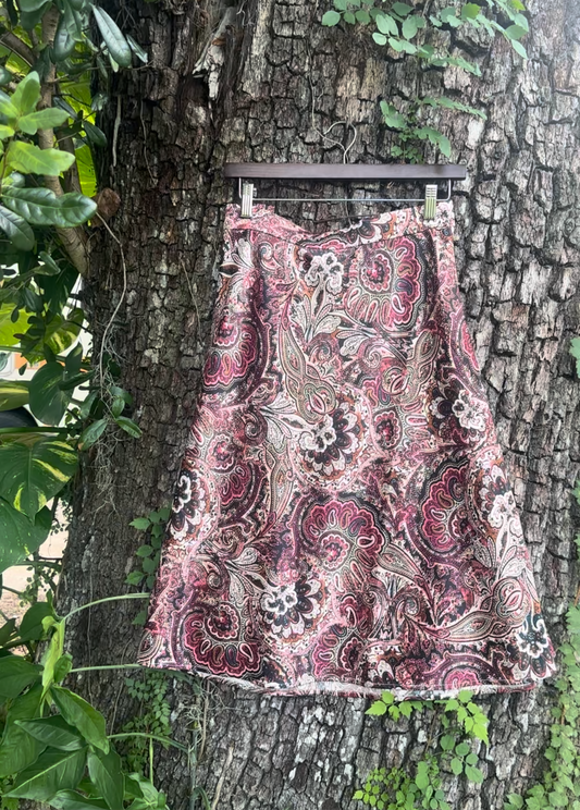 Pink Paisley Skirt (XL)