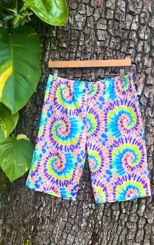 Tie Dye Printed Biker Shorts (XL-2XL)