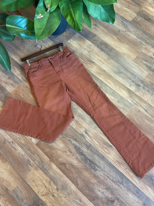 EARTHY BROWN JEANS (SIZE 10)