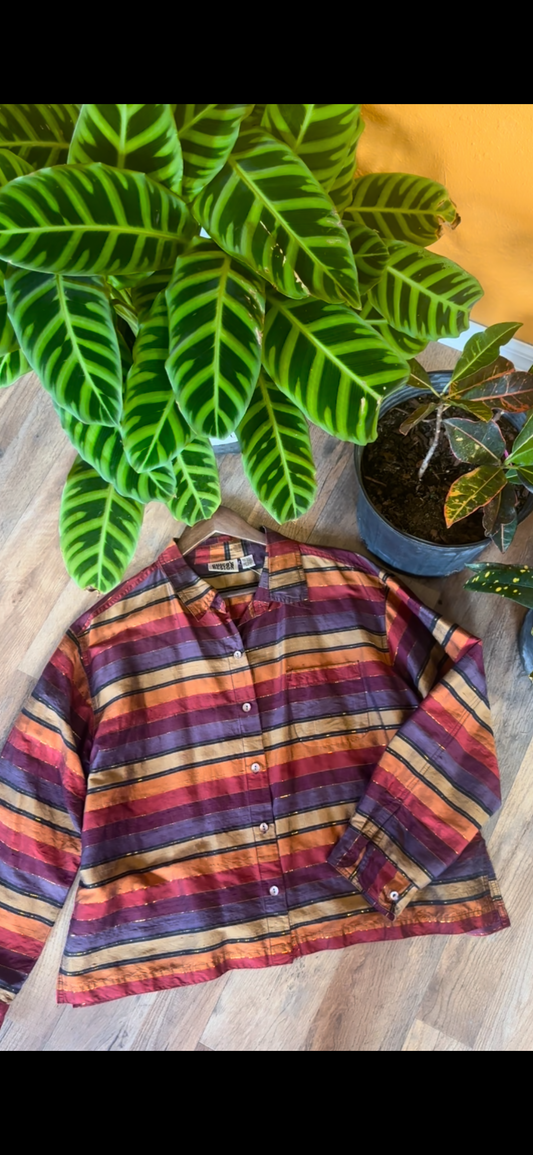 FIRE TONE STRIPED BUTTON UP