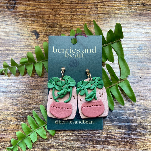 Potted Plant Earrings