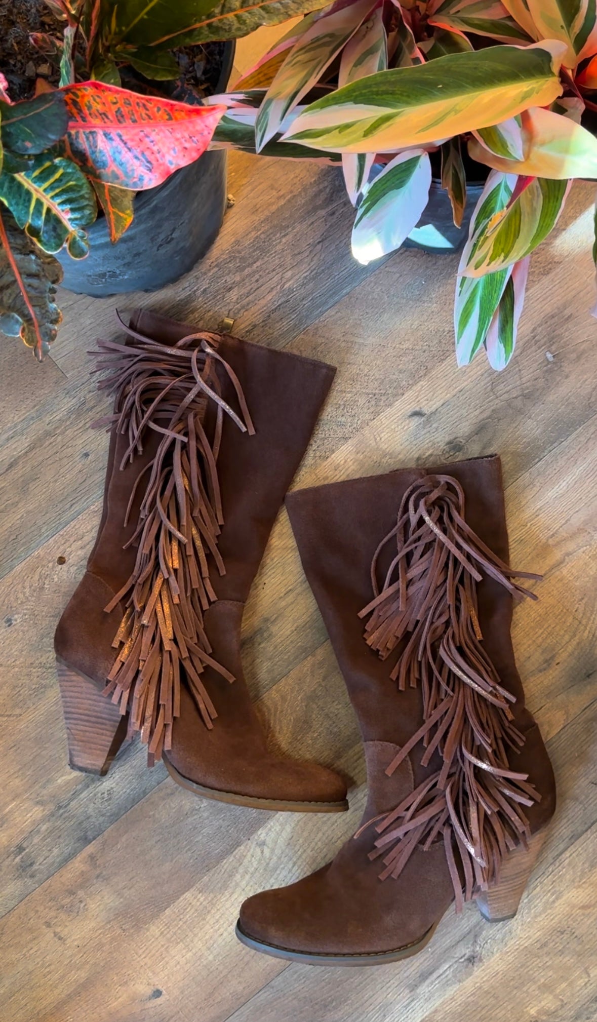 Reba Fringe Boots (SIZE 9)