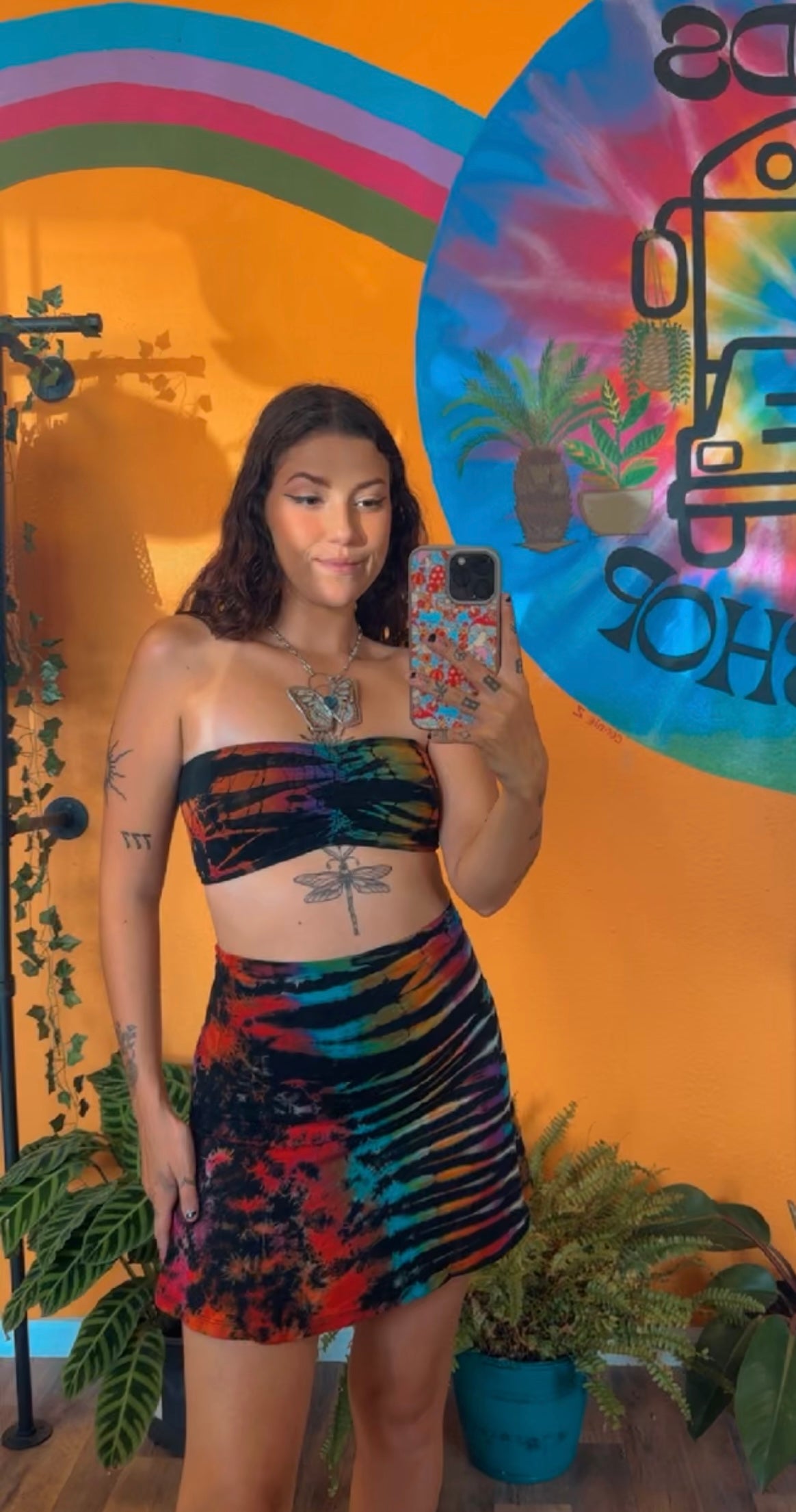 Elana Tie Dye Mini Skirt