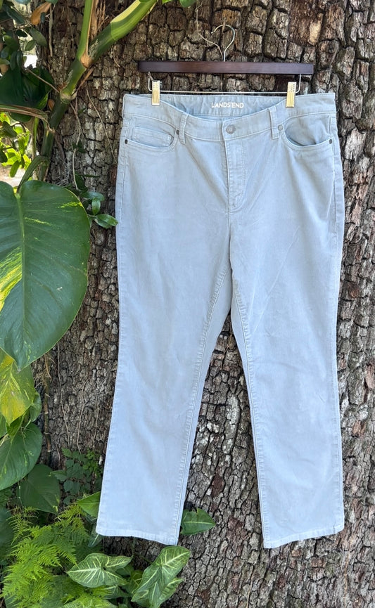 LANDS ENDS BLUE CORDUROY PANTS ( US SIZE 14 )