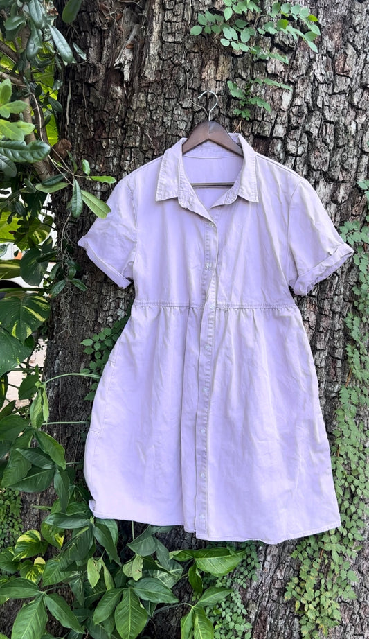 Purple Jean Button Up Dress (LARGE/XL)