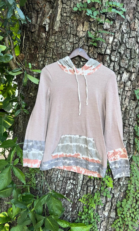 Tie Dye Light Brown Sweater (MEDIUM)