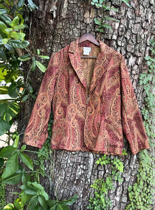 Vintage Bonworth Red Paisley Blazer (MEDIUM)