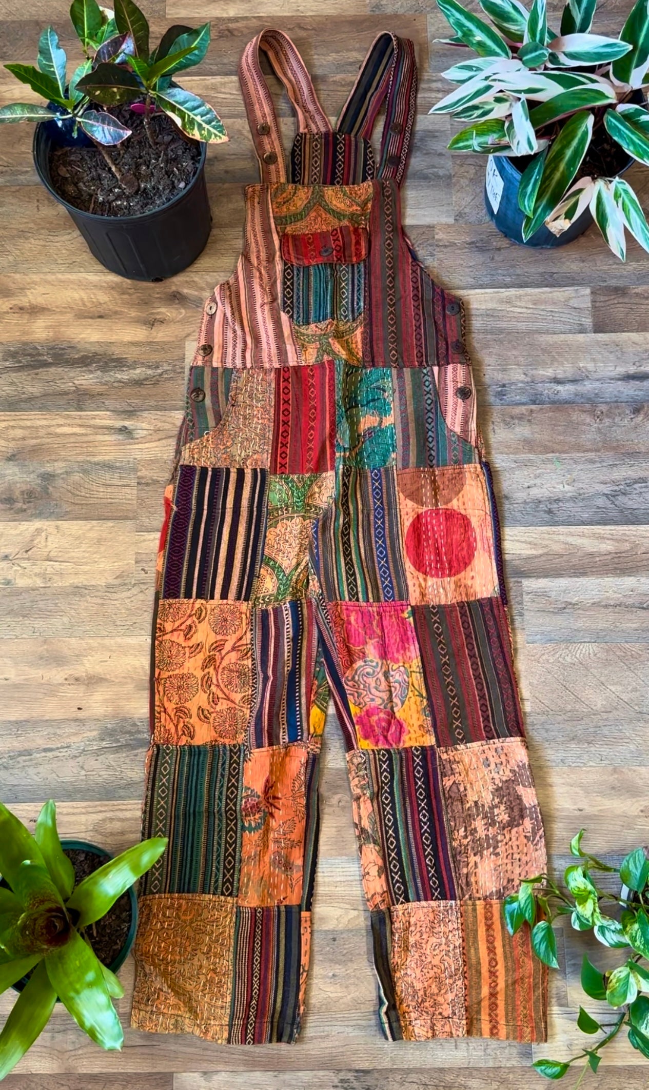 KANTHA + THAI PATCHWORK OVERALLS