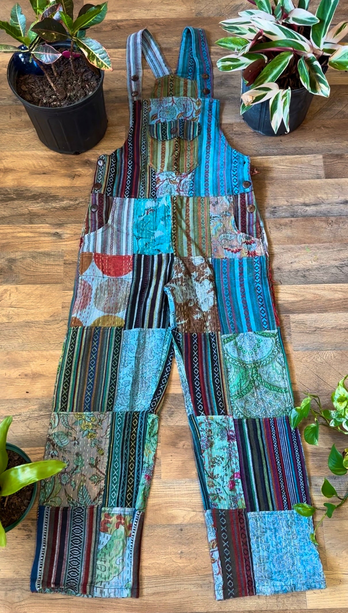 KANTHA + THAI PATCHWORK OVERALLS