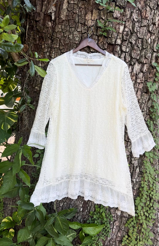 Lace White Dress (LARGE/XL)