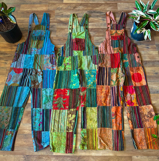 KANTHA + THAI PATCHWORK OVERALLS