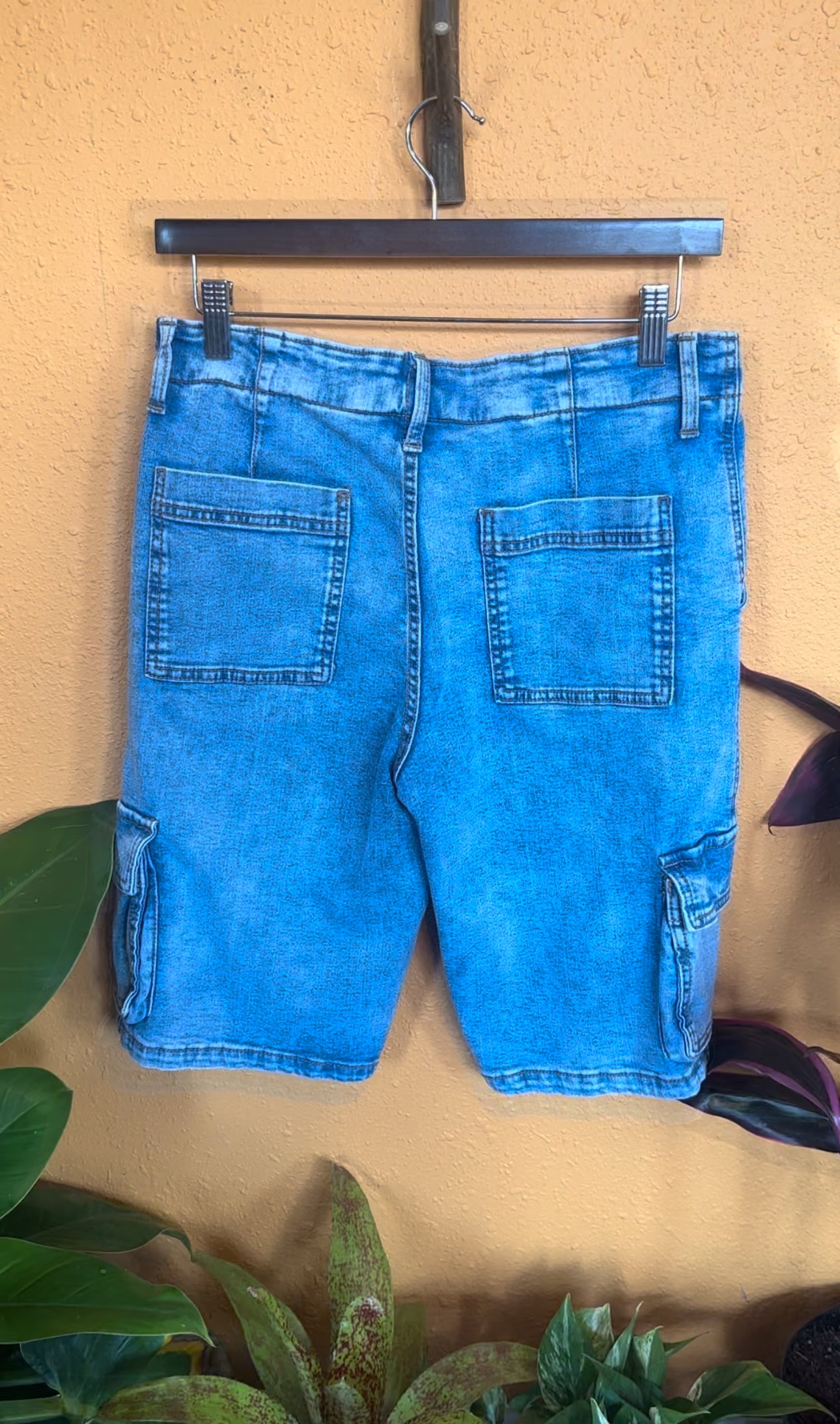 (SIZE 18) JEAN BIKER SHORTS