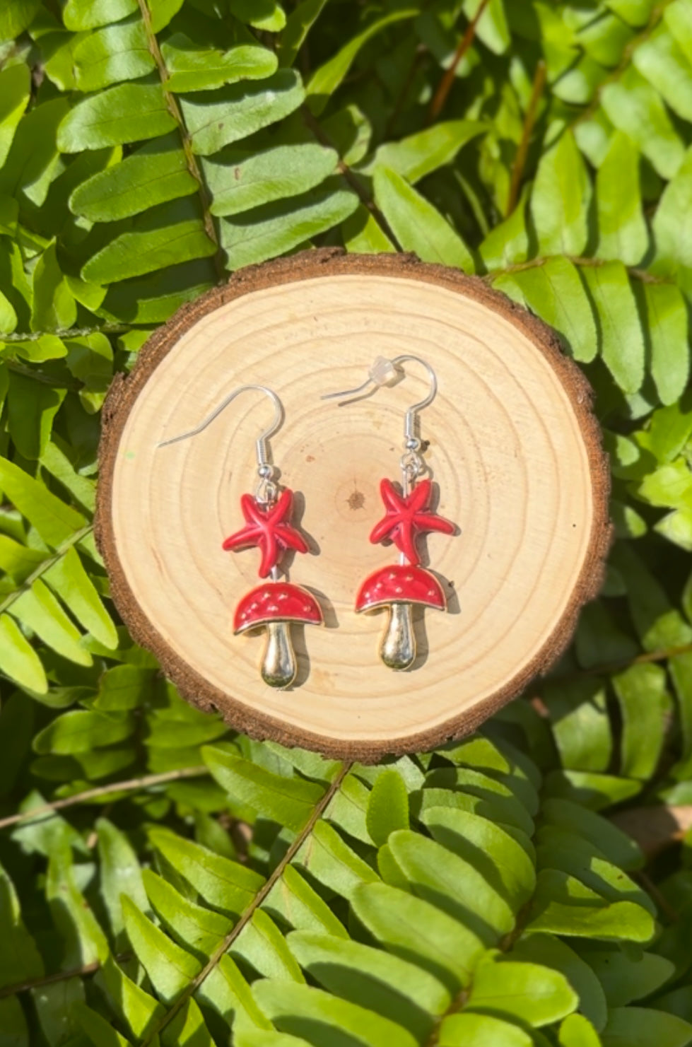 STARFISH MUSHROOM EARRINGS⭐️🍄🌈