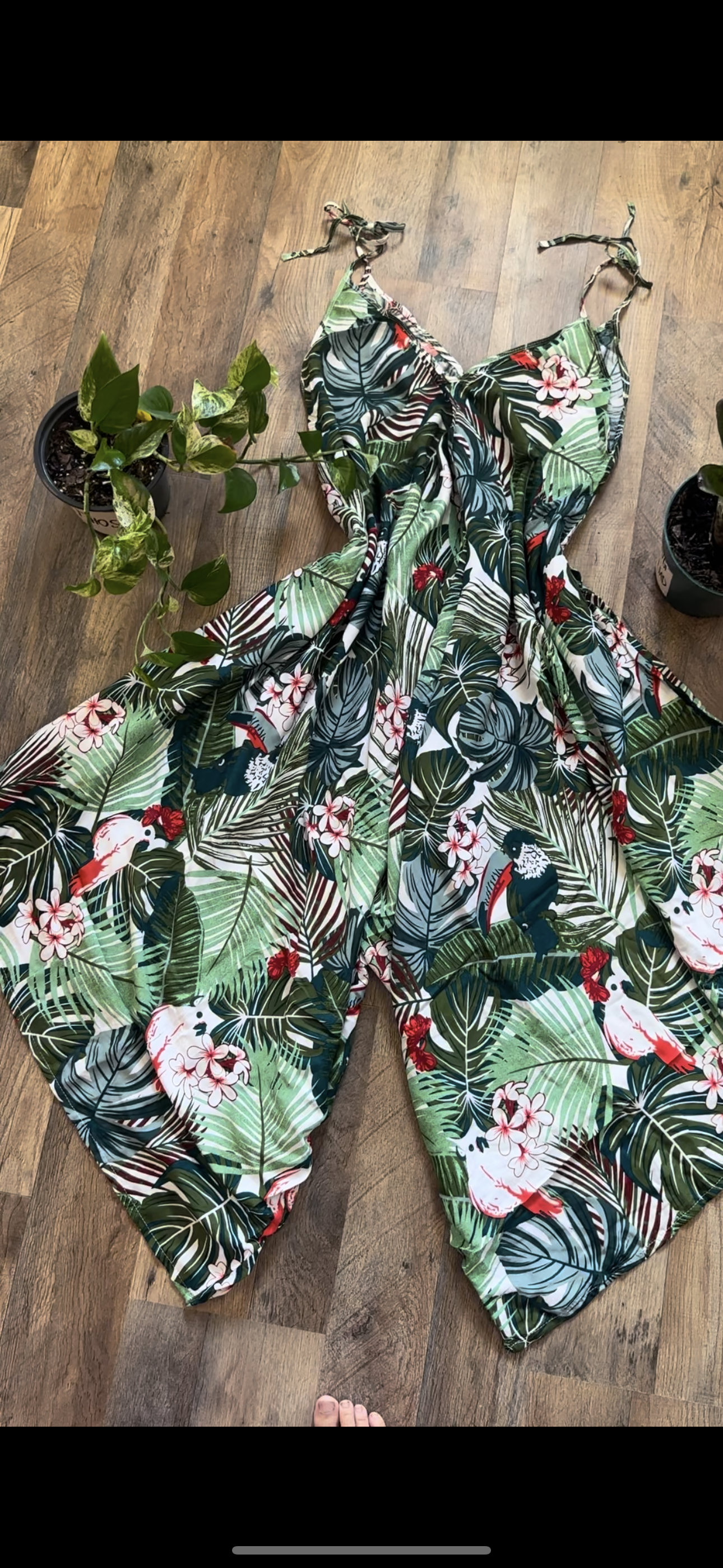 Jungle Floral Fern Jumper / Romper